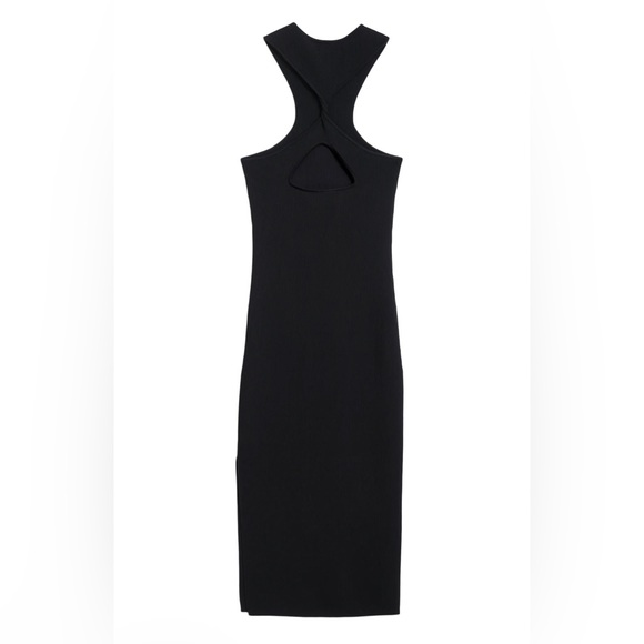 DSTLD Twist Midi Dress in Black - Picture 3 of 5